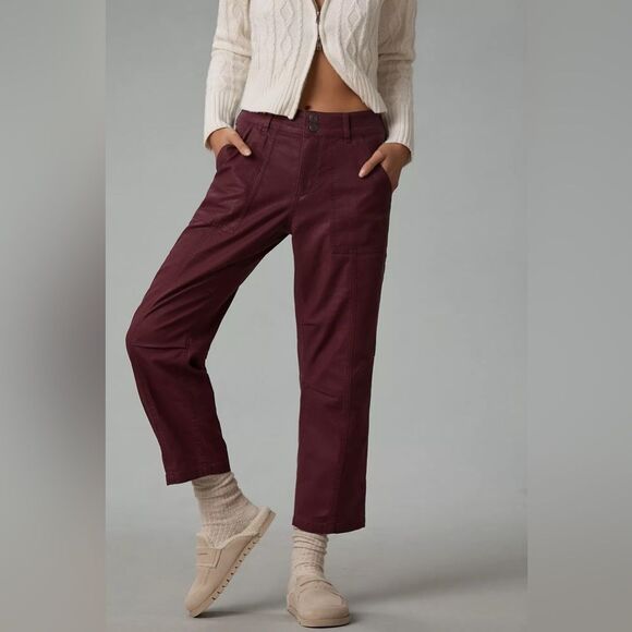 Anthropologie The Wanderer Coated Relaxed Jeans by Pilcro Size 31 Petite - Picture 2 of 4